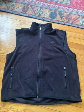 VTG 90s EMS Polartec Fleece Vest Men Large Black Outdoor Gorpcore Hiking